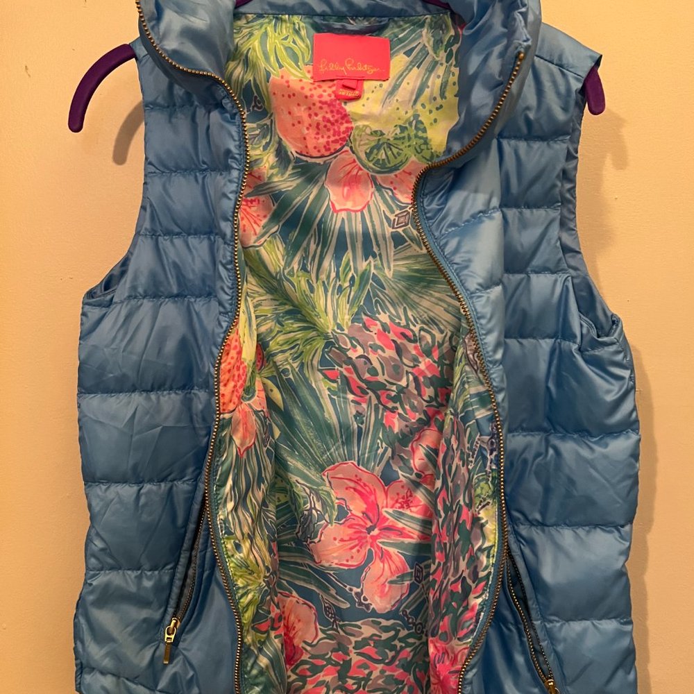 Lilly Pulitzer Palm Paradise Vest. Size S. - Picture 2 of 8